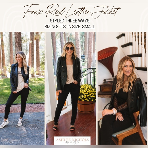 Amaryllis x Ashlee Nichols Faux Leather Blazer Jacket / XL / Worn once! - Picture 8 of 8